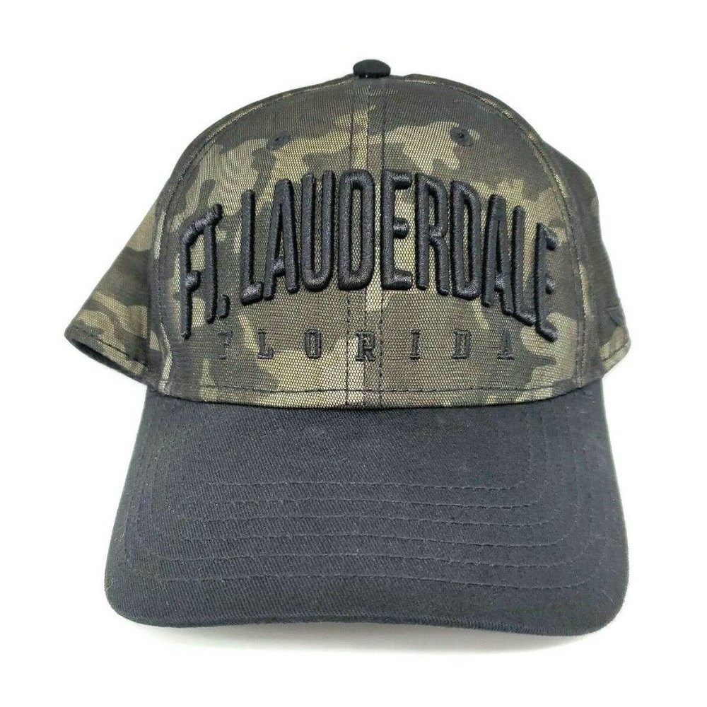 Ft. Lauderdale Florida Camouflage Cotton Snap Back Hat Essential Caps